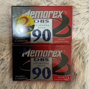 Memorex DBS 90 audio Cassette Tapes New set of 2